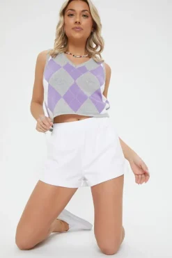 Twill High-Rise Cuffed Shorts