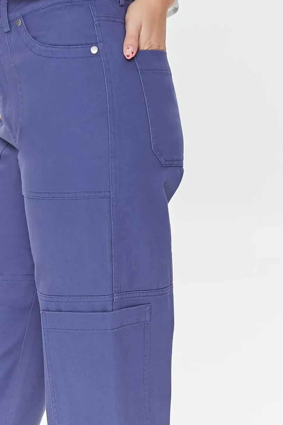 Twill High-Rise Pants