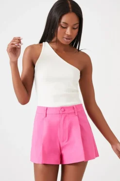 Twill High-Rise Trouser Shorts