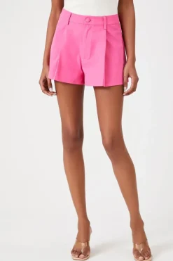 Twill High-Rise Trouser Shorts