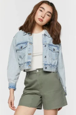 Twill Mid-Rise Bermuda Shorts
