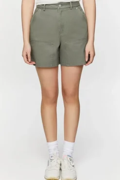 Twill Mid-Rise Bermuda Shorts