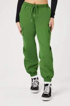Twill Mid-Rise Cargo Joggers