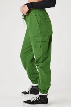 Twill Mid-Rise Cargo Joggers
