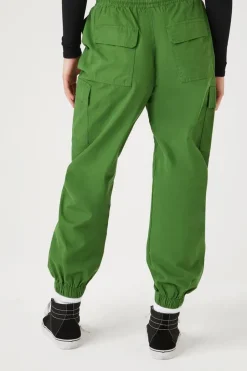 Twill Mid-Rise Cargo Joggers