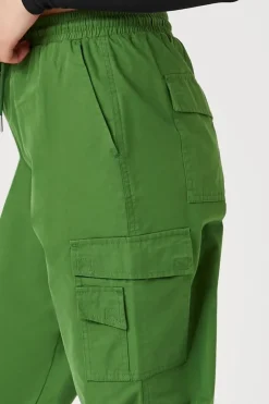 Twill Mid-Rise Cargo Joggers