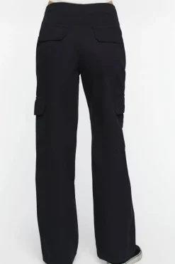 Twill Mid-Rise Cargo Pants