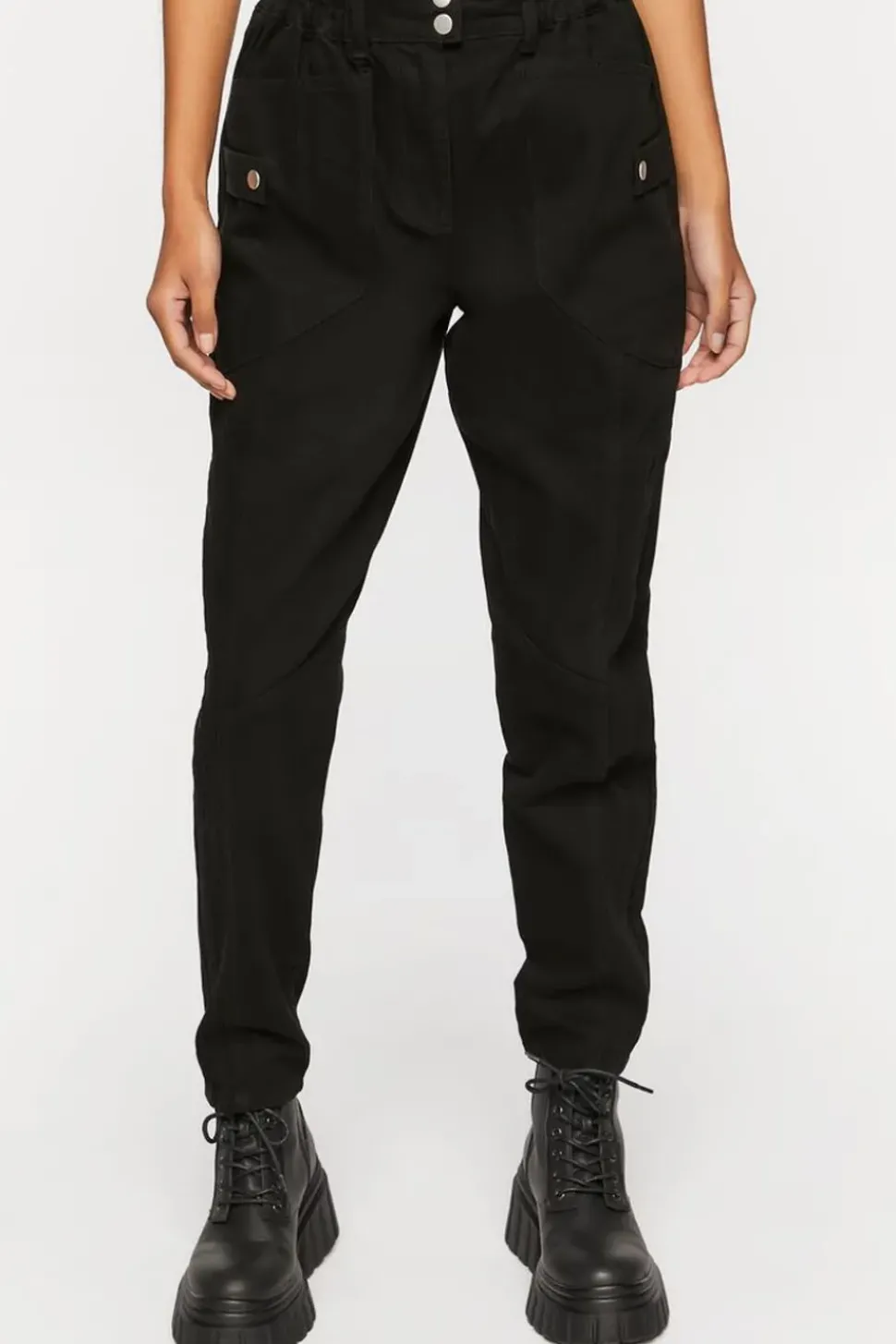 Twill Mid-Rise Joggers