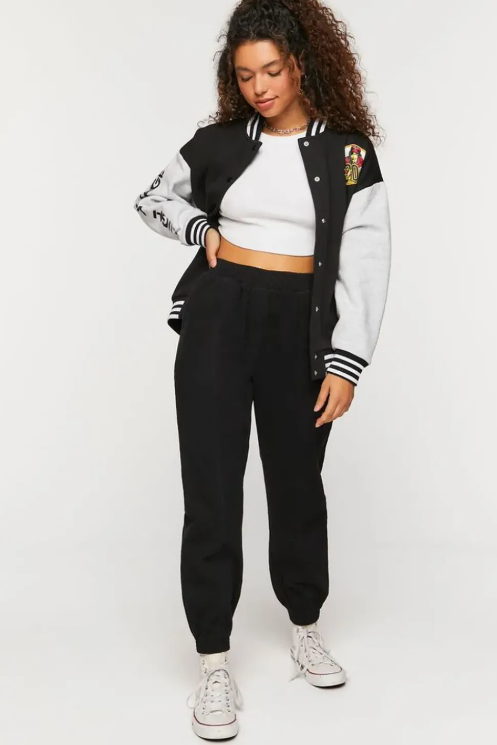 Twill Mid-Rise Joggers