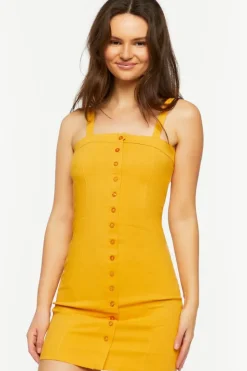 Twill Pinafore Mini Dress