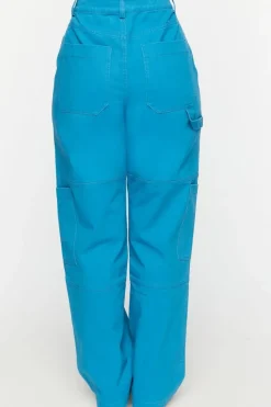Twill Straight-Leg Cargo Pants