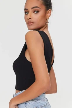Twisted-Back Crop Top