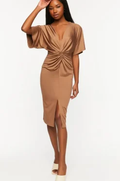 Twisted Bodycon Midi Dress