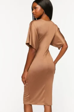Twisted Bodycon Midi Dress