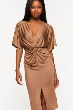 Twisted Bodycon Midi Dress