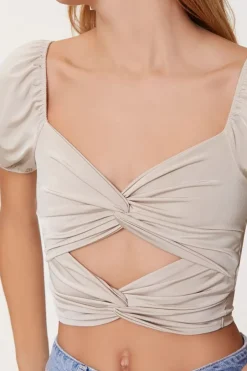 Twisted Cutout Crop Top