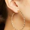Twisted Cutout Hoop Earrings