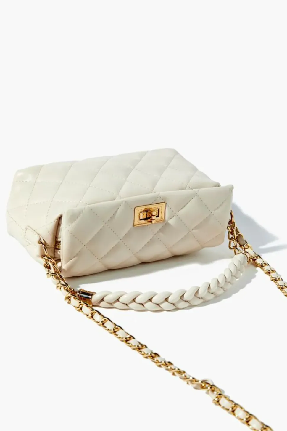 Twisted Faux Leather Crossbody Bag