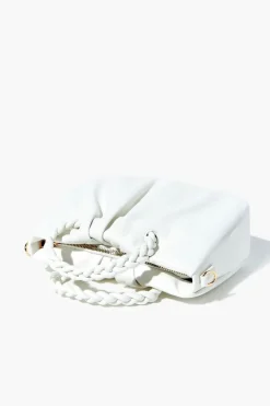 Twisted Faux Leather Crossbody Bag