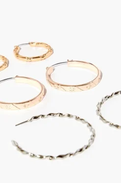 Twisted Hoop Earring Set