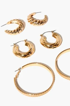 Twisted Hoop Earring Set