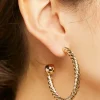 Twisted Open-End Hoop Earrings