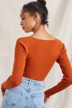 Twisted Sweater-Knit Crop Top