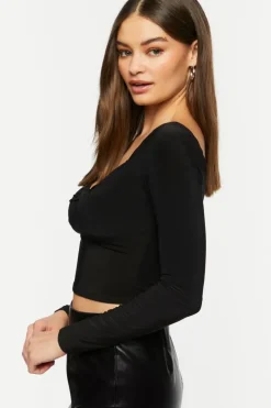 Twisted Sweetheart Long-Sleeve Top
