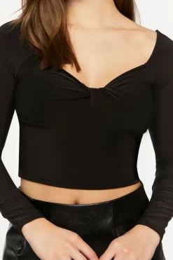Twisted Sweetheart Long-Sleeve Top
