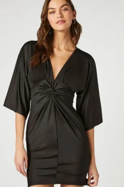 Twist-Front Mini Dress
