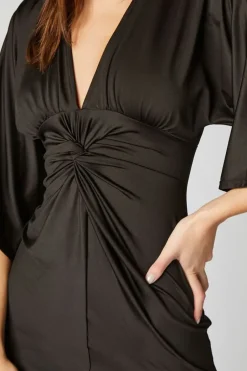 Twist-Front Mini Dress