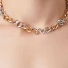 Two-Tone Curb Chain Necklace