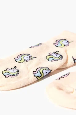 Unicorn Print Ankle Socks