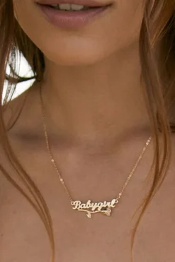 Upcycled Babygirl Rose Necklace