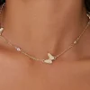 Upcycled Butterfly Charm Necklace