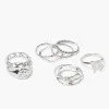 Upcycled Butterfly Charm Ring Set