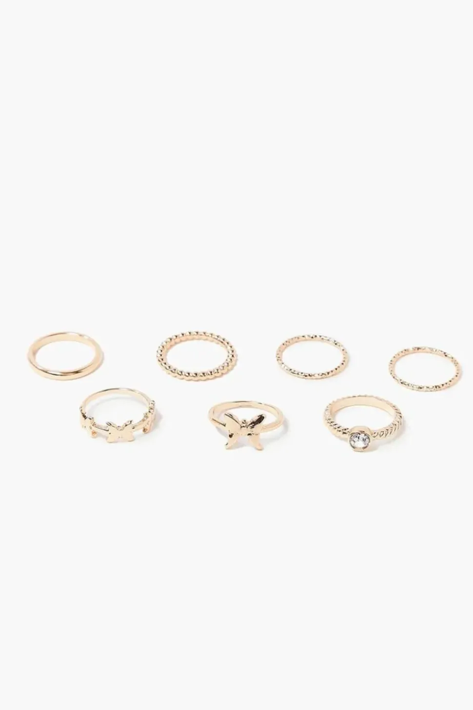 Upcycled Butterfly Ring Set