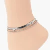Upcycled Cross Chain Anklet Set