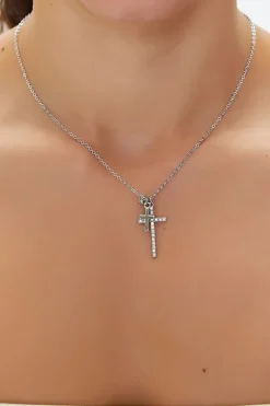 Upcycled Cross Charm Necklace