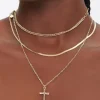 Upcycled Cross Pendant Necklace