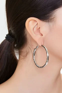 Upcycled Etched Hoop Earrings