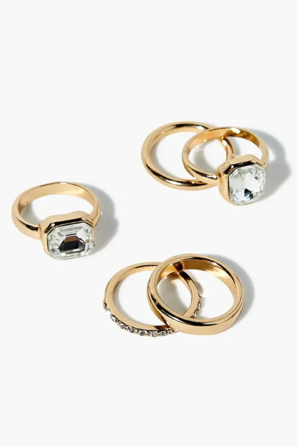 Upcycled Faux Gem Ring Set