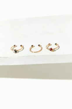 Upcycled Yin Yang Toe Ring Set