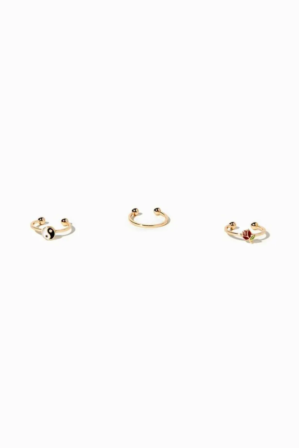Upcycled Yin Yang Toe Ring Set