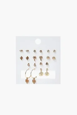 Variety Stud & Hoop Earring Set