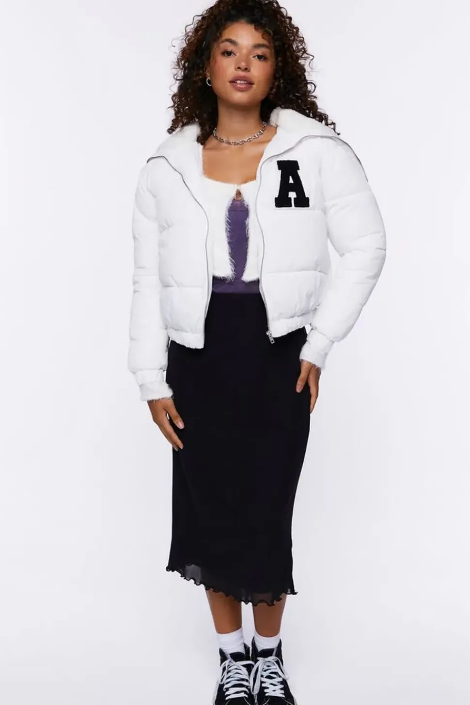 Varsity-Letter Puffer Jacket