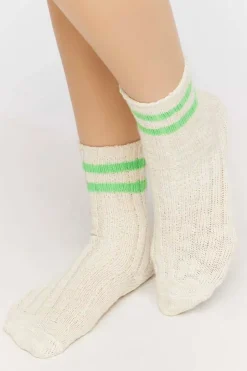 Varsity-Striped Crew Socks