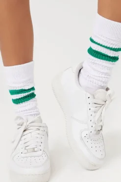 Varsity-Striped Crew Socks
