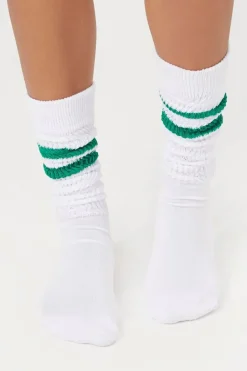 Varsity-Striped Crew Socks