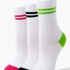 Varsity-Striped Crew Sock Set